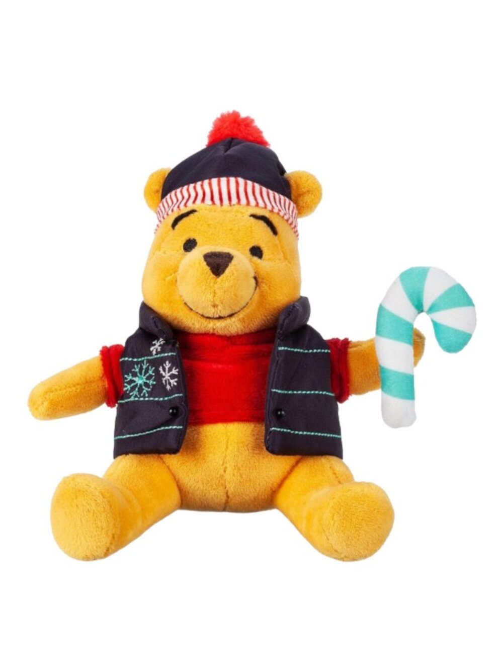 Disney Store Winnie the Pooh Holiday 7" Mini Bean Bag Plush